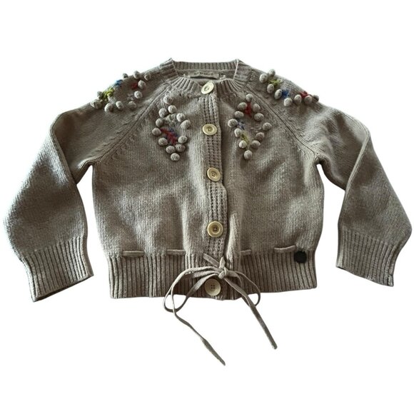 See by Chloe womens wool sweater Cardigan sz 6 embroidered Feminine Fairy Preppy - Picture 1 of 13